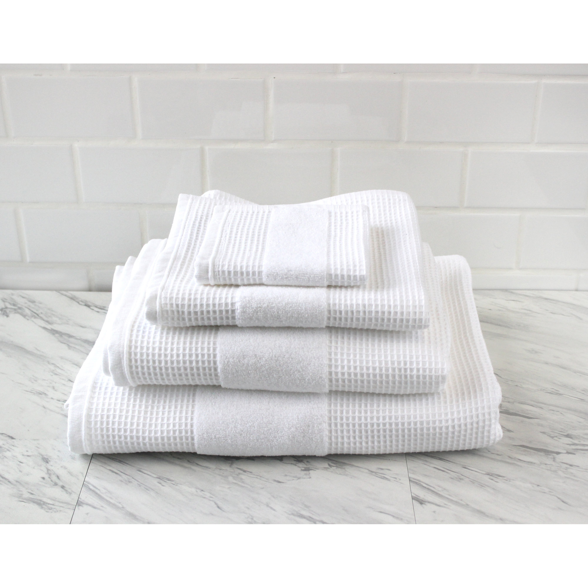 Bera Terry Turkish Cotton Towel Set, White