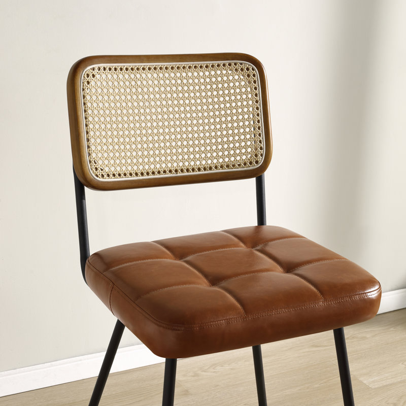 Bodnar Upholstered Dining Chair, Brown Performance 