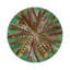 Pheasant Feathers Vegan Leather Round Pebble Placemat-1246054990