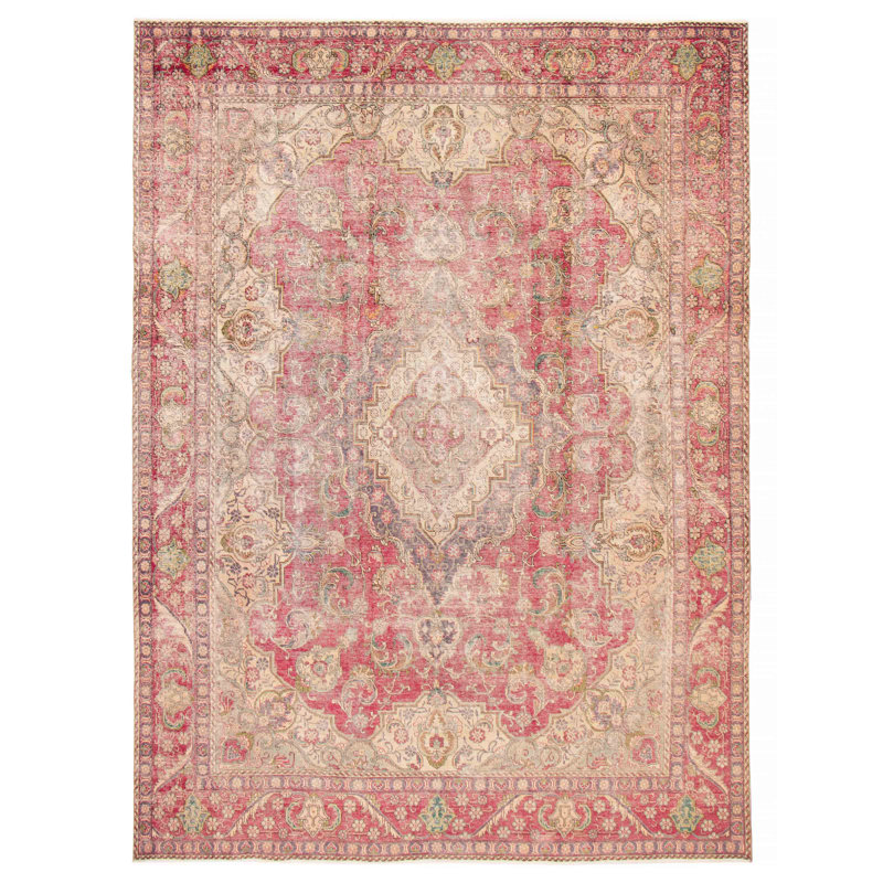Tapis unique en laine 9 pi 7 po x 13 pi 0 po 1990 Kundera
