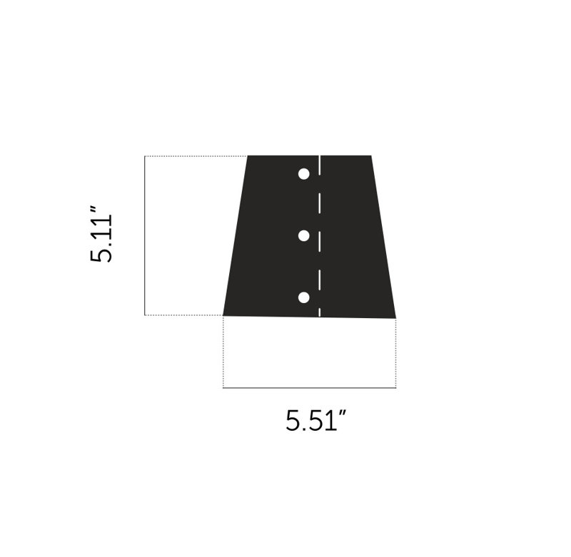 Cone Pendant Shade, 5.12" H x 5.51" W x 5.51" D, Stone