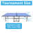 9 ft. Foldable Table Tennis Table with Blue MDF Playing Surface