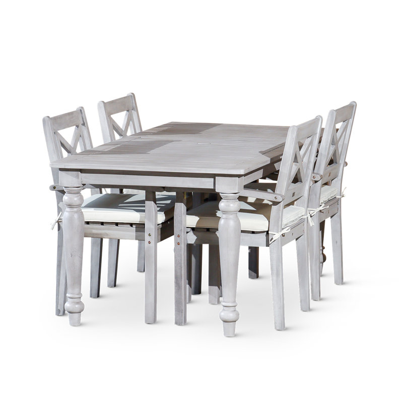 Ensemble repas carré 5 pièces, H 29,82 po x l 34,57 po x L 71,07 po