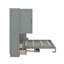 Grand lit escamotable mural avec placard, tiroirs et tablettes-1482792083