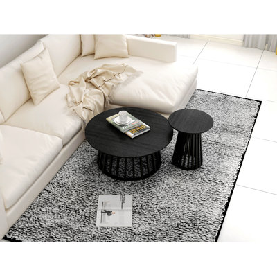 Round Coffee Table Set Of 2, Grille Molding Design -  Ivy Bronx, FA6BF9CD7DBF4636AB4B042206A5096B