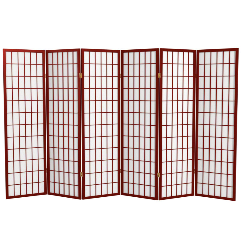 Paravent haut pliable 58,75 "Alex, Palissandre, 6 panneaux