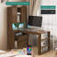 Bureau d'angle en L avec éclairage DEL et rangement
