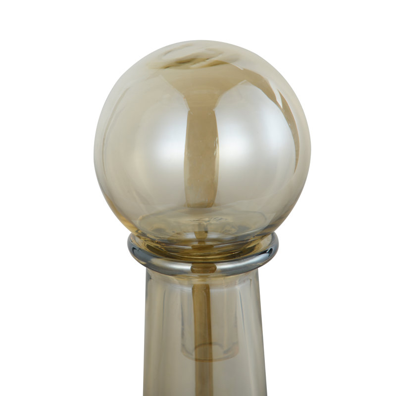 Austin Allen James - vase en verre plaqué Elisias - H 18 po - opulance ambre, Ambre ambré