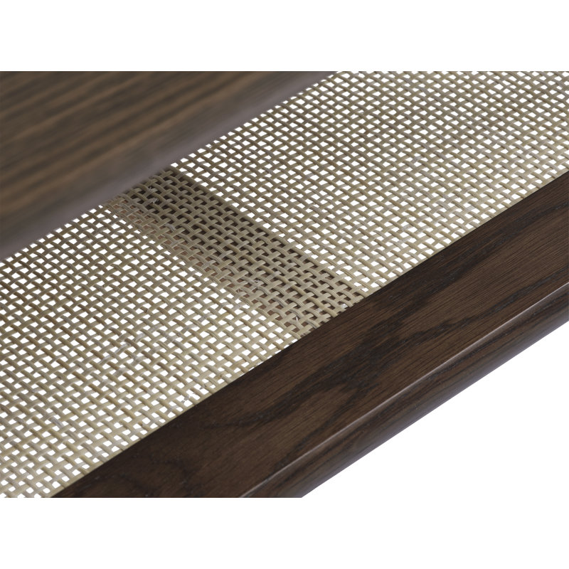 Plessis Four Leg Coffee Table with Storage, Smoked Oak