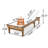Modern  Adjustable Acacia Wood Chaise Outdoor Lounge Chair Coastal, Transitional, Classic, Mid-Century, Contemporary-652969463