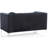 Sleek Black Contemporary Loveseat