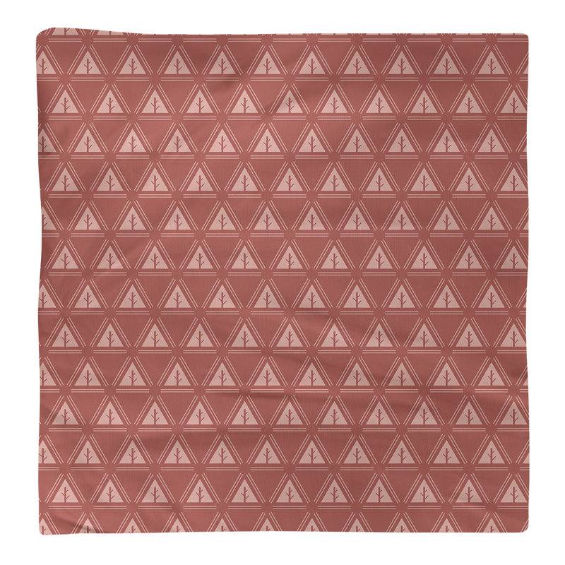 Serviette de coton à arbre minimaliste deux couleurs Barbra, H 0,1 po x l 10 po x P 10 po, Rouge, Sergé de coton