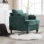 Fauteuil d'appoint Mid-Century avec garniture cloutée pour chambre à coucher ou salon-1831378390