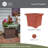 The HC Companies Accent Square Plastic Plant Pot with Drainage, 15.5 Inch, Clay-119969636-119969641