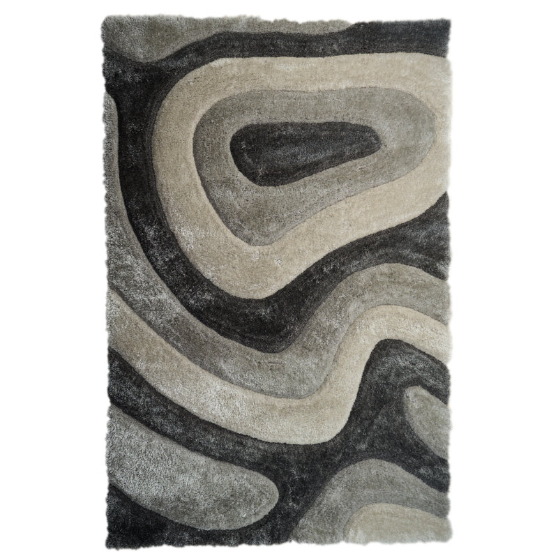 Tapis noir Jakelyn, Rectangle 3 pi 5 po x 5 pi 5 po
