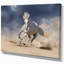 Cheval blanc andalou dans la poussière du désert - impression sur toile tendue-29490980