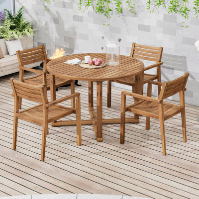 Round Dining Table with Chairs