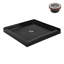 Base de douche en acrylique noir lustré avec drain central 36 po x 36 po Streamline NT-2241-36BL-CR Stream, drain inclus