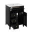 Meuble-lavabo 24 po avec lavabo, meuble-lavabo en bois massif avec tiroirs et tablettes réglables, petit meuble-lavabo-988695692