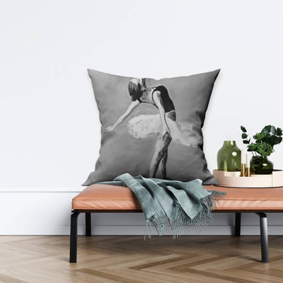 Classic Ballet Dancer Square Throw Pillow -  Begin Edition International Inc., 5541-2626-SP23