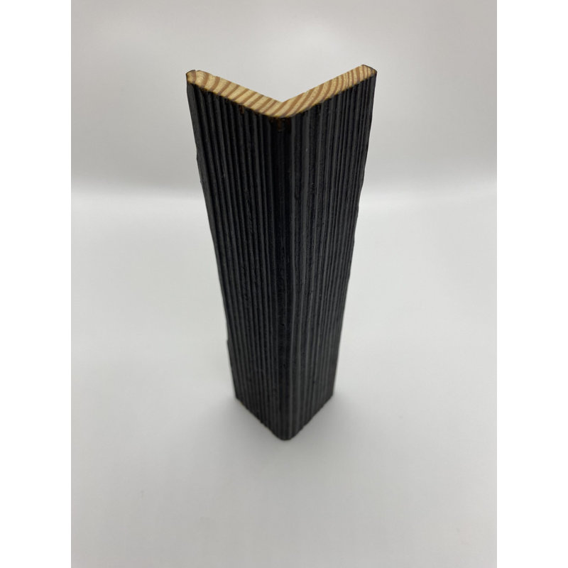 Ebony Charred Brushed Siberian Larch L Corners L 4M x W 42Mm x T 42Mm Pack Of 4 Pieces