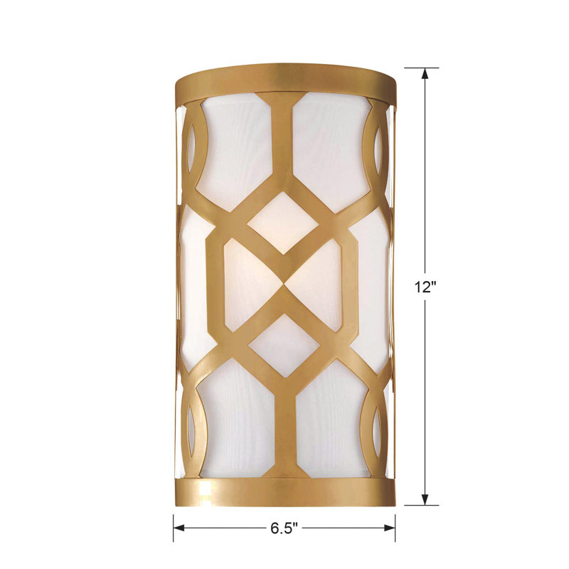 Jennings 1 - Light Flush Mounted Sconce, Aged Brass