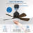 Modern Socket Fan Lights，lightbulb Fan Dimmable 3 Color，quiet Motor，for Indoor, Bedroom, Kitchen-105707110-105707109