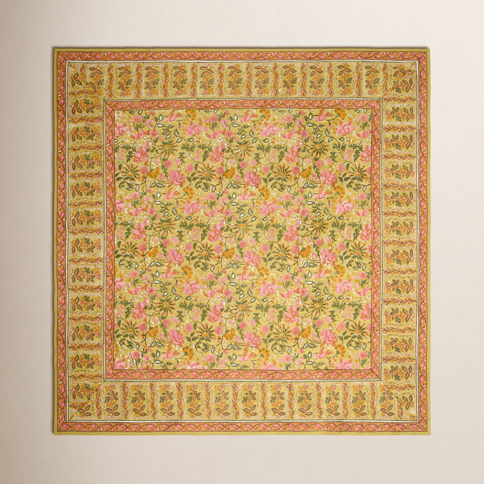 Trenton Cotton Tablecloth, 59'' Square