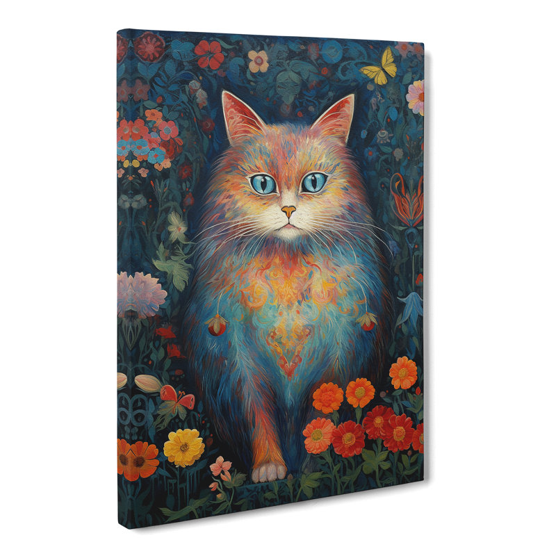 Persian Cat Expressionism - Wrapped Canvas, 76cm H x 50cm W x 3cm D