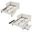 Lit double / double en velours avec 2 tiroirs, cadre de canapé-lit ajustable sans sommier, capacité de 300 lb-1413577714-1413577719