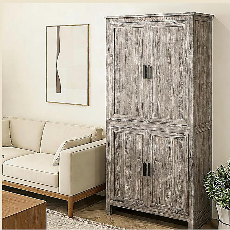 Armoire de rangement autoportante, garde-manger avec tablettes réglables