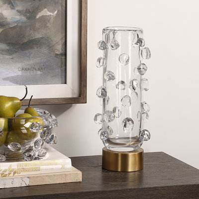 Vase en verre transparent Uttermost Aura