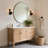Borth Iron/Seeded Glass Rustic Farmhouse LED Vanity Light-19216085-23242563