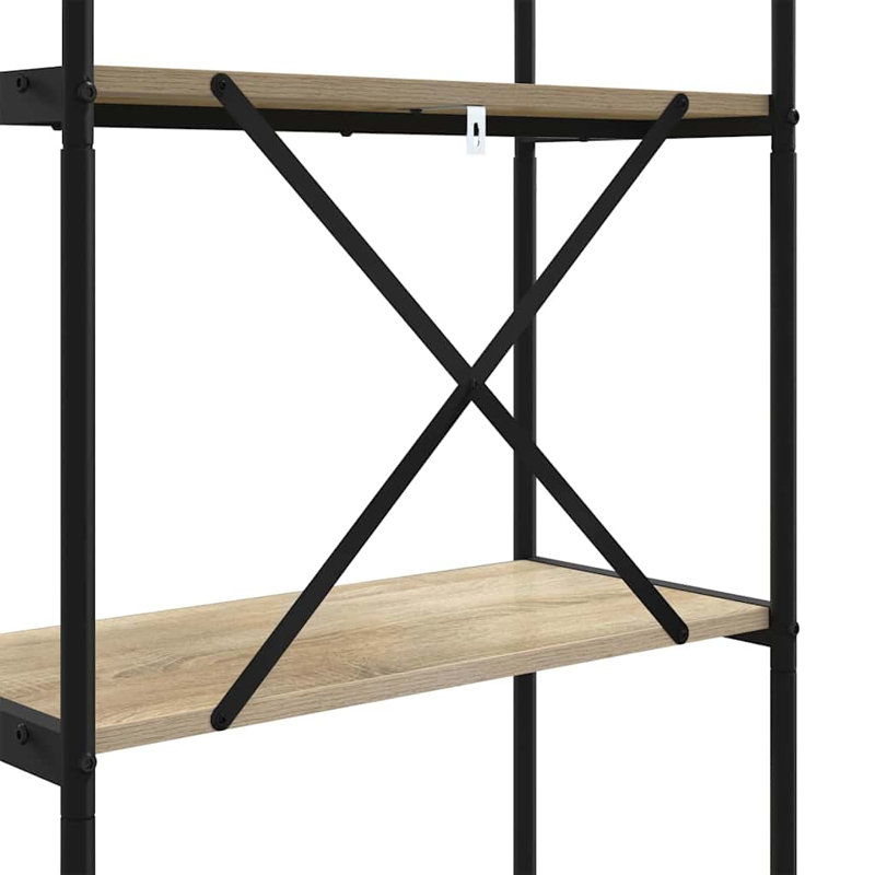 Bookshelf Engineered wood Modern Freestanding Bookshelves Organizer, Sonoma Oak, (3 Shelves) 109cm. H x 80cm. W x 30cm. D
