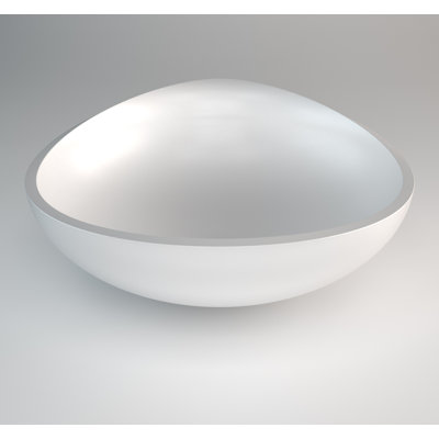 Maestro Bath Ivy 17.7'' White Polymer Oval Bathroom Sink