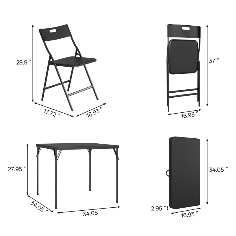 Folding Dining Table With 4 Chairs
