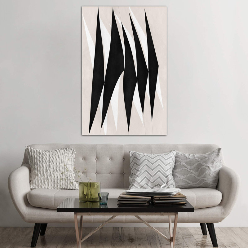 Modern Art - Zebra Print Tribal Paint - Wrapped Canvas Print, 101.6 cm H x 66.04 cm W x 3.175 cm D