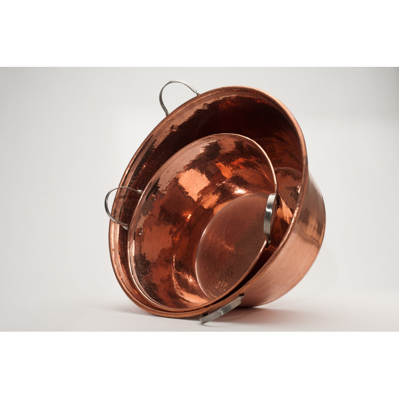 Bassin en cuivre Permian, 15 po, H 6,75 po x l 6,75 po x P 6,75 po