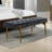 Velvet Upholstered Bench-1981340586