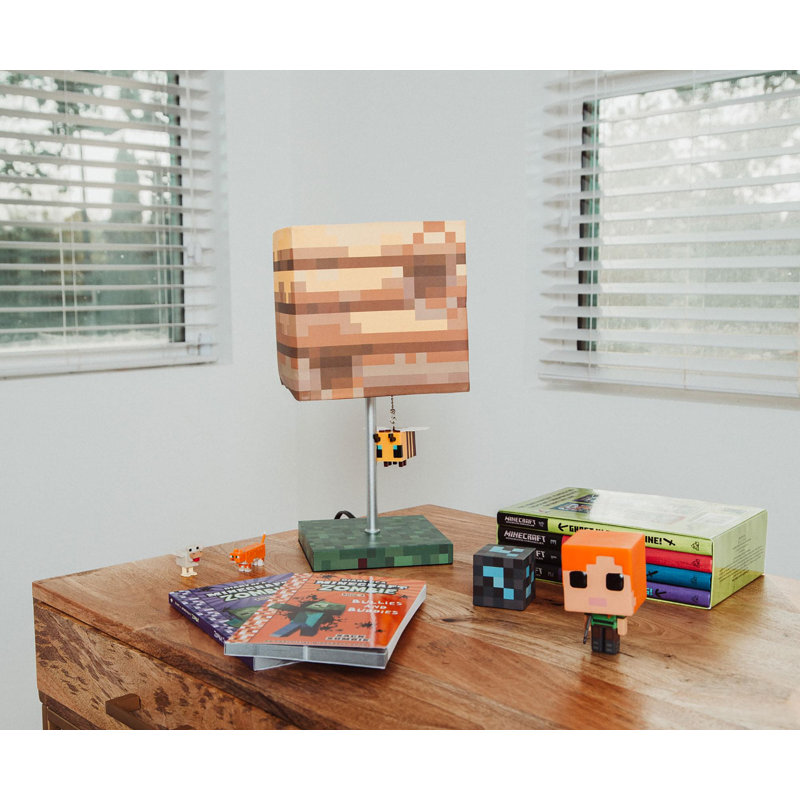 Minecraft Yellow Bee Nest Block Desk Lamp with 3D Bee Puller Croner