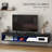 Floating TV Stand with Storage and Lights for TVs up to 75" Black