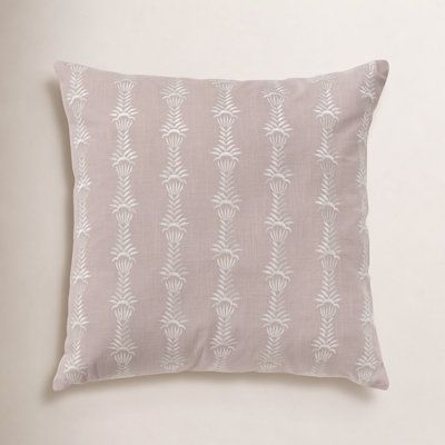Tasha Embroidered Cotton Reversible Throw Pillow