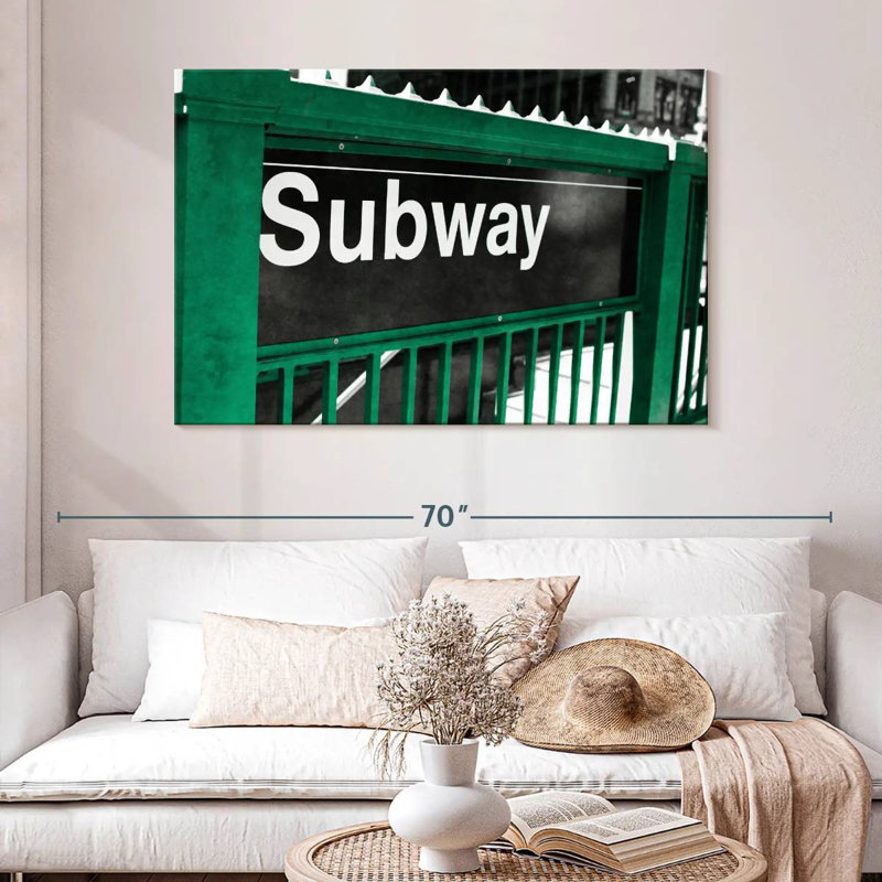 Enseigne de métro Mehar, H 32 po x l 48 po