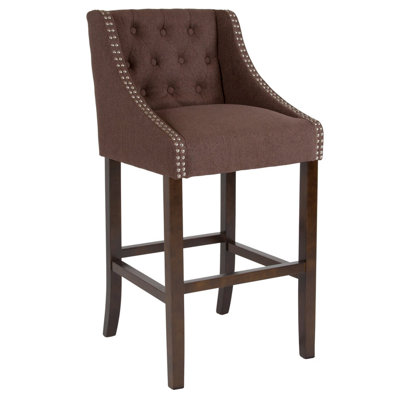Tabouret de comptoir Ahseem, Brun, Tabouret de bar (siège d'une hauteur de 30 po)