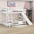 Jimmie Full over Full Wood Bunk Bed with Ladder, Slide and Shelves-951167945