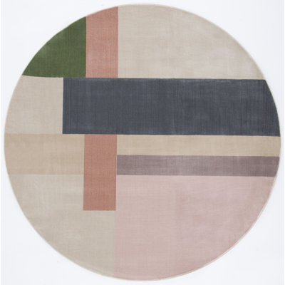 Aslin Geometric Ivory Area Rug