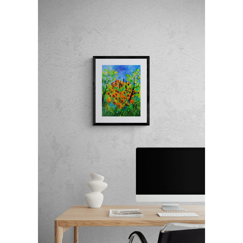 Provence Print by Pol Ledent, Black Framed Paper, 20" H x 16" W