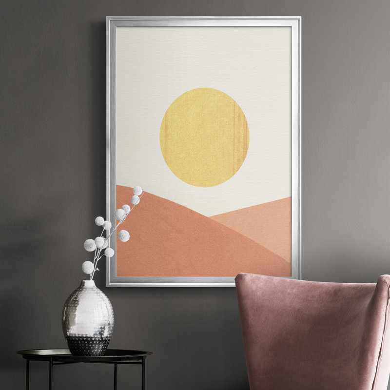 Simple Boho Sun I, toile encadrée de qualité supérieure - prête à être accrochée, H 36,5 po x l 26,5 po x P 1 po