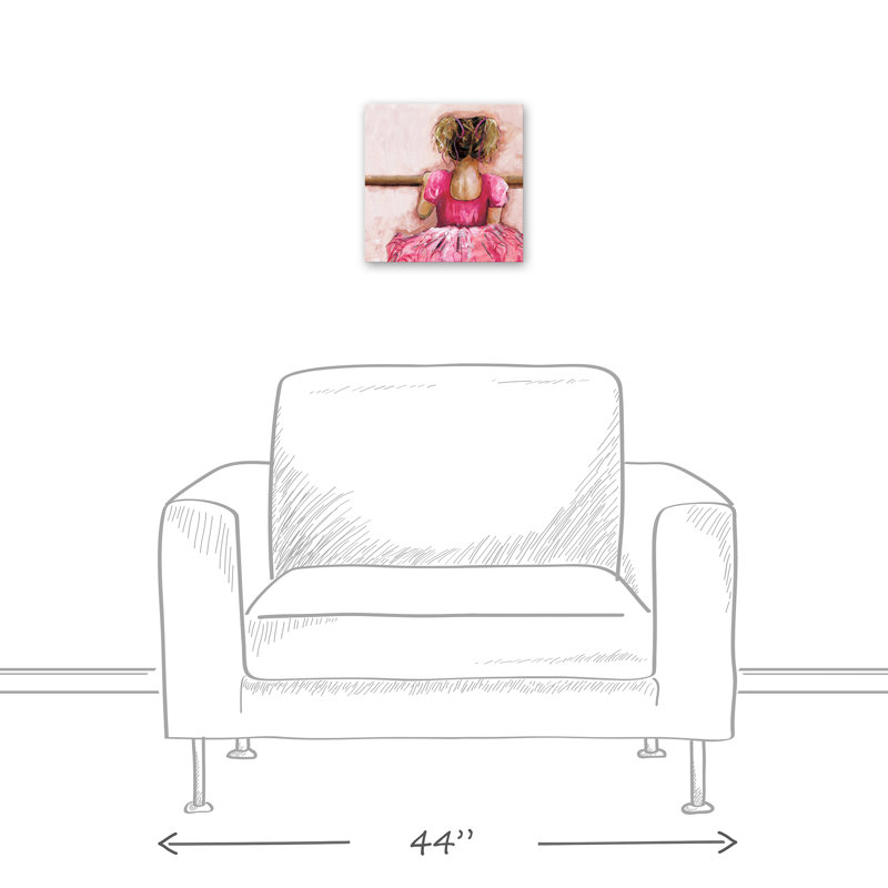 Art sur toile ballerine Peconic, H 12 po x l 12 po x P 1,25 po