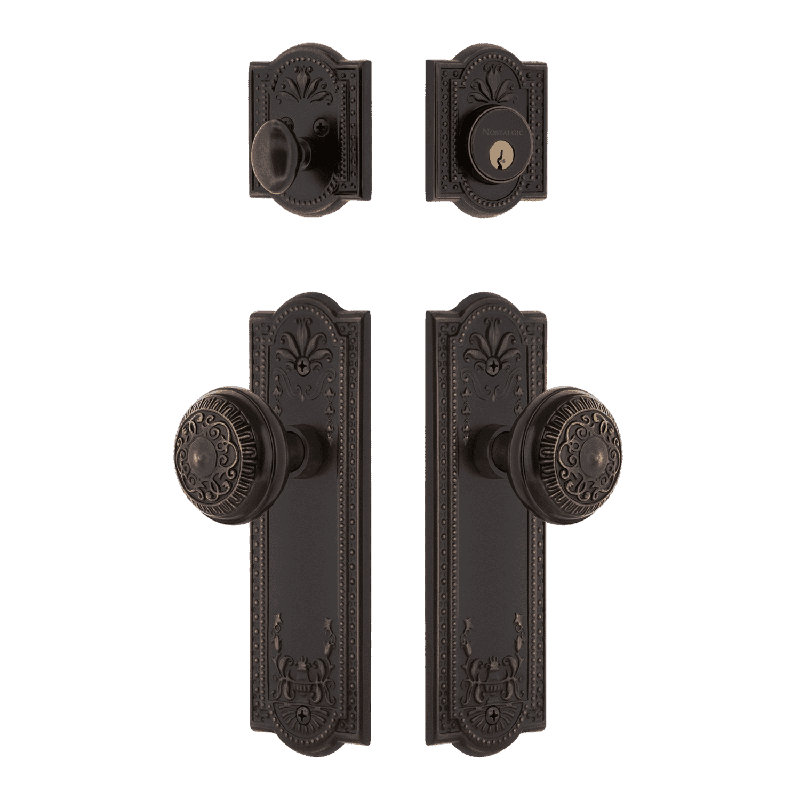 Ensemble d'entrée Nostalgic Warehouse Meadows avec bouton œuf et fléchettes, Bronze éternel, 2.75